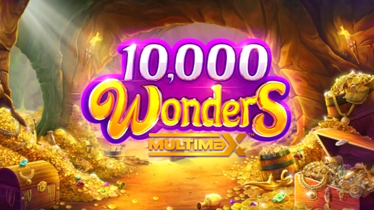 Tampilan visual slot 10,000 Wonders Multimax dengan tema fantasi yang memukau